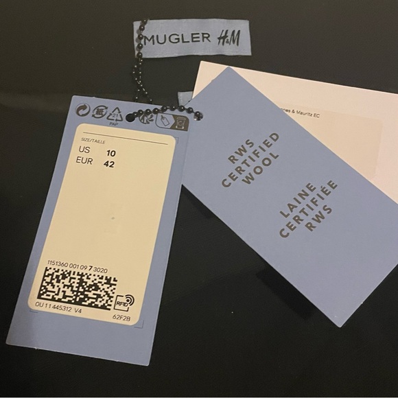 LAST CHANCE NWT Mugler x H&M Wool Mini Skirt Size 10 - Picture 4 of 7